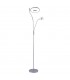 Lámpara de Pie GENOVA Regulable 28+7W 2600+650Lm Plata