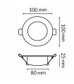 Downlight Led PRO LASS 7W 630LM 120º IP20 CCT