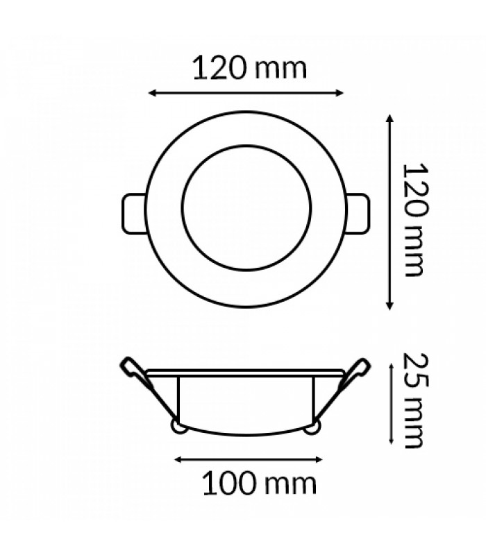 Downlight Led PRO LASS 10W 900LM 120º IP20 CCT