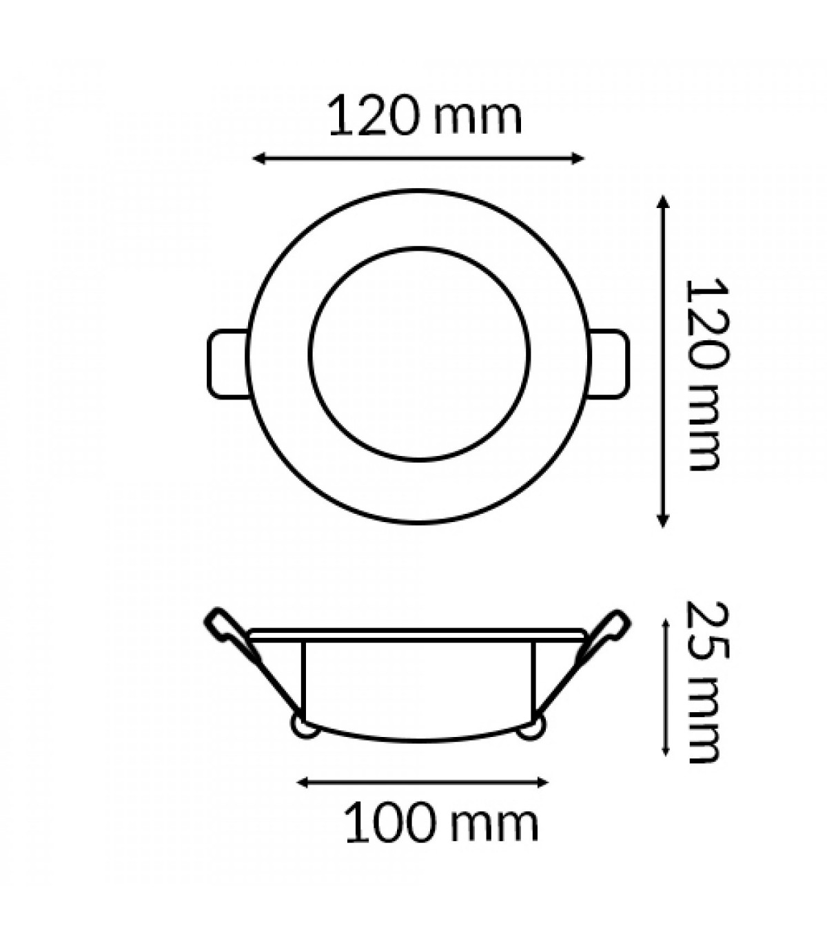 Downlight Led PRO LASS 10W 900LM 120º IP20 CCT