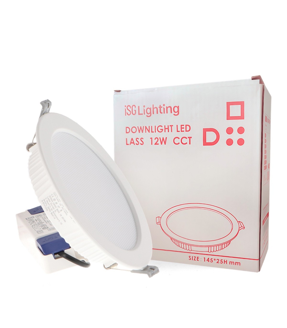 Downlight Led PRO LASS 12W 1020LM 120º IP20 CCT