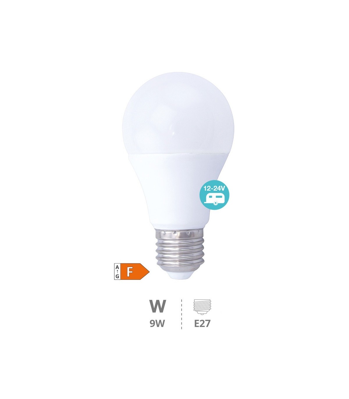 Bombilla Led 12V-24V 9W 924Lm E27