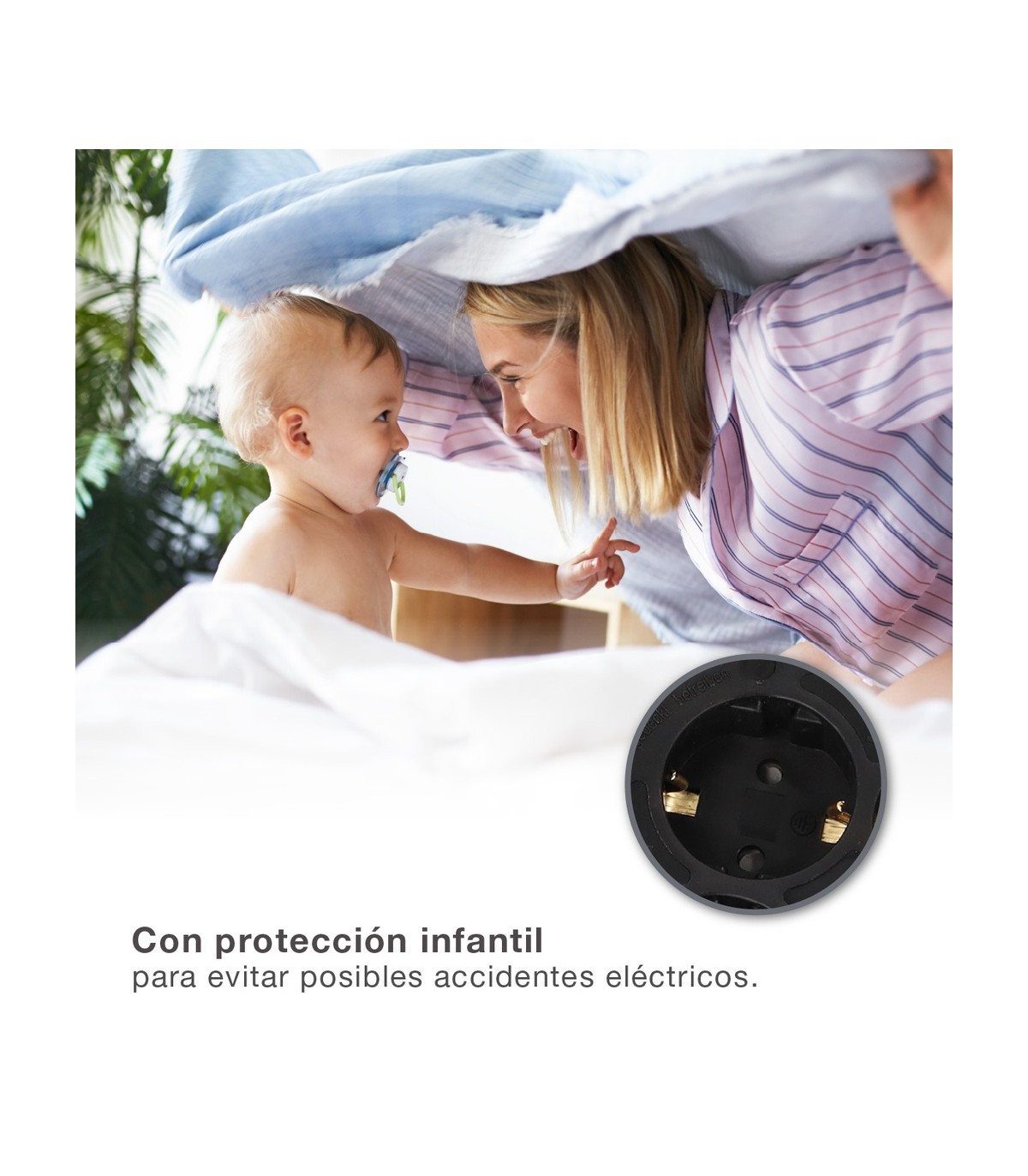 Enrollacables alargador profesional 4 enchufes (3x1.5mm) 50M