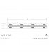 Tira Flexible COB MAXLED 16W 1480Lm/M 608Led/m IP20 DC24V -5 Metros-