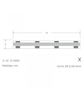 Tira Flexible COB MAXLED 16W 1480Lm/M 608Led/m IP20 DC24V -5 Metros-