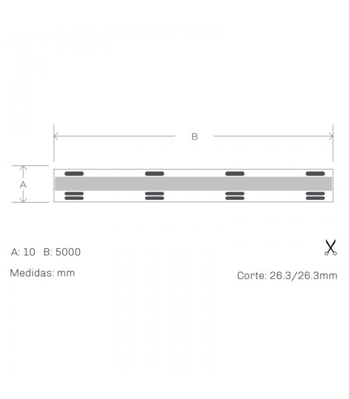 Tira Flexible COB MAXLED 16W 1480Lm/M 608Led/m IP20 DC24V -5 Metros-