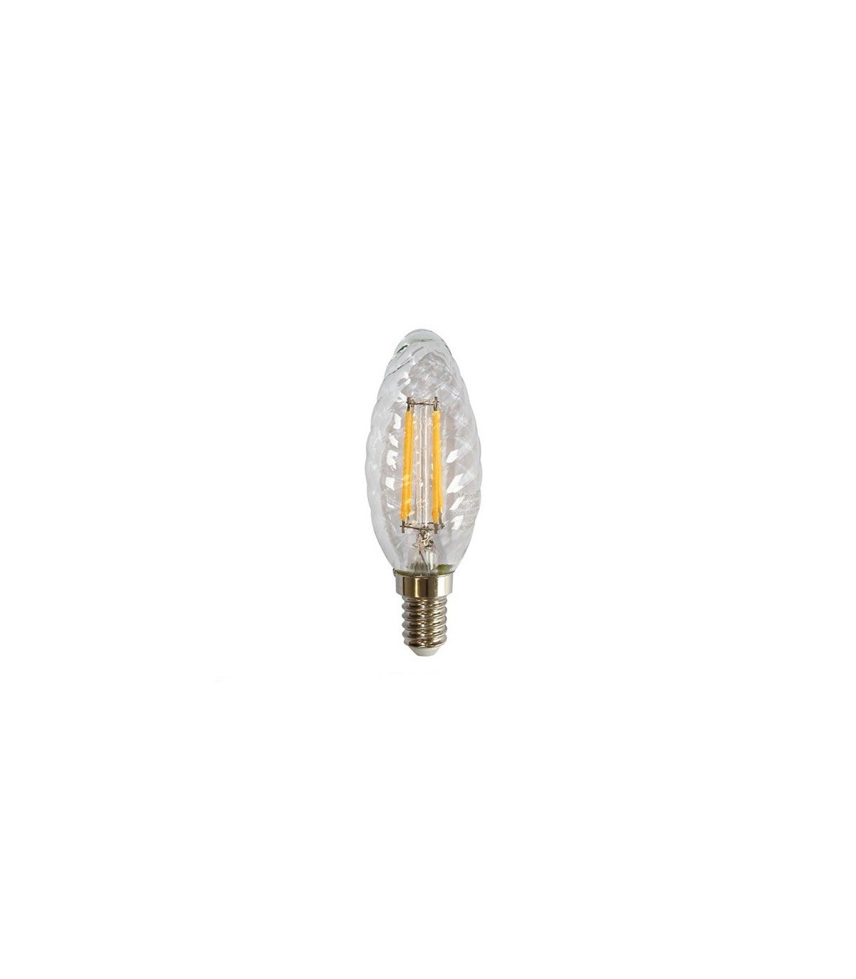 Bombilla Vela Rizada LED filamento 4W 495Lm E14