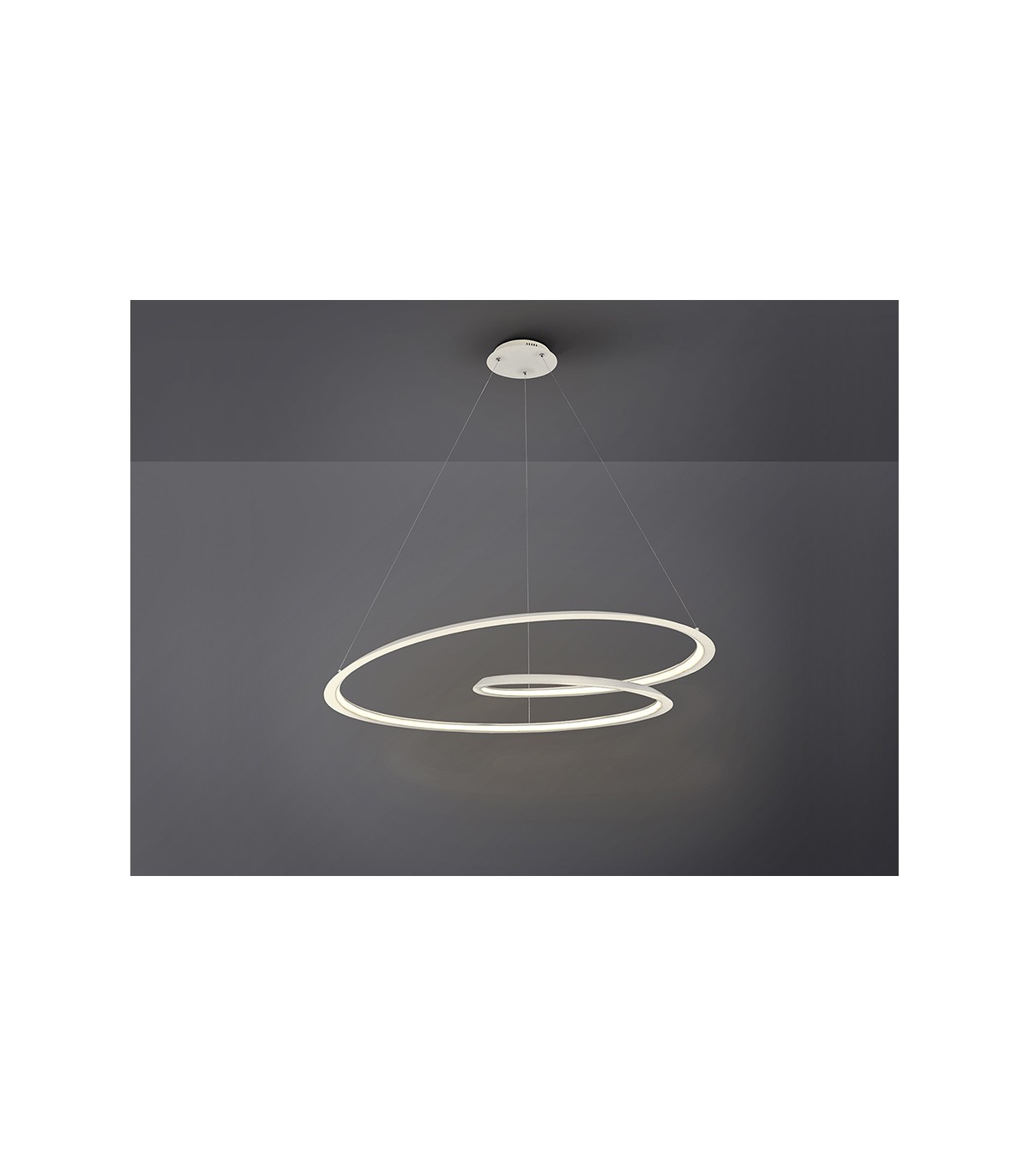 Lámpara Colgante LOOPING 54W 2700Lm Blanco Mate