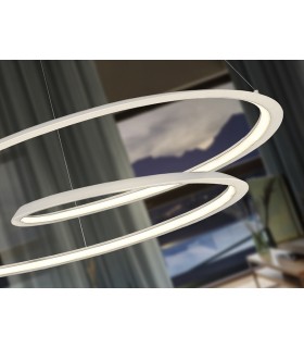 Lámpara Colgante LOOPING 54W 2700Lm Blanco Mate
