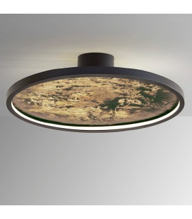 Plafón STONE NEGRO D60 55W 495Lm CCT