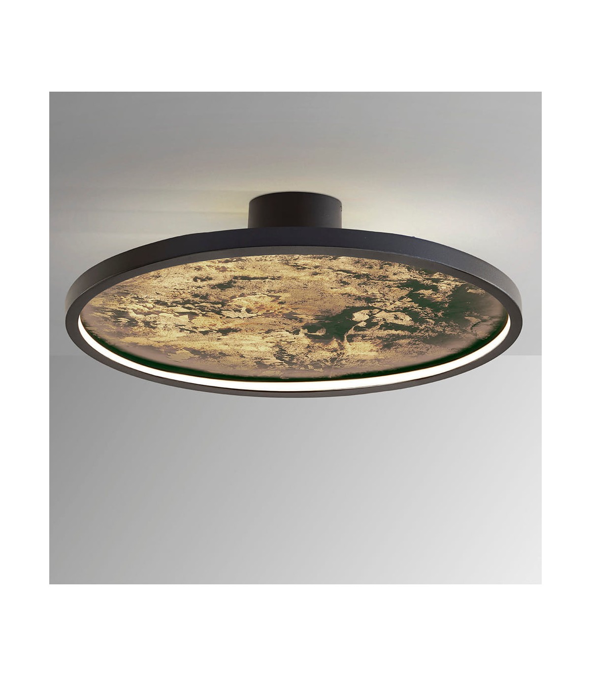 Plafón STONE NEGRO D60 55W 495Lm CCT