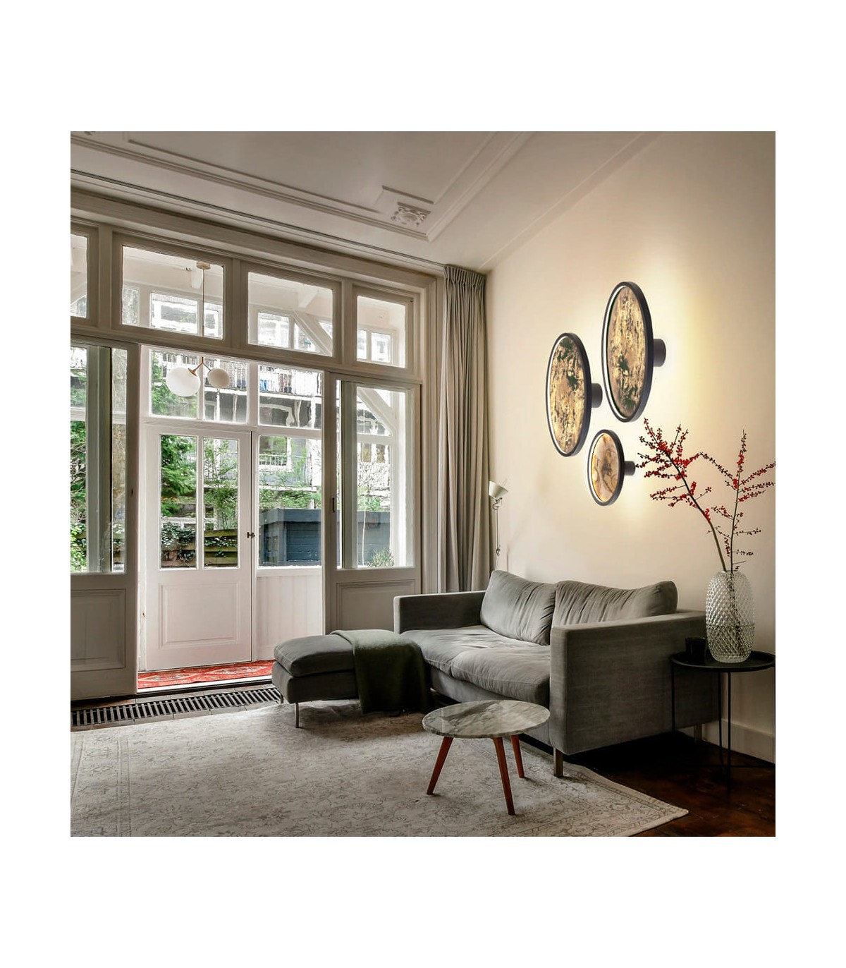 Plafón STONE NEGRO D60 55W 495Lm CCT