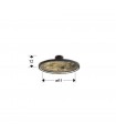 Plafón STONE NEGRO D60 55W 495Lm CCT