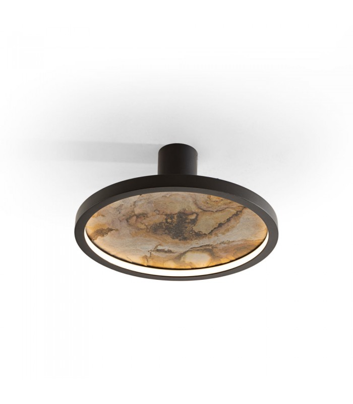 Plafón STONE NEGRO D30 24W 334Lm CCT