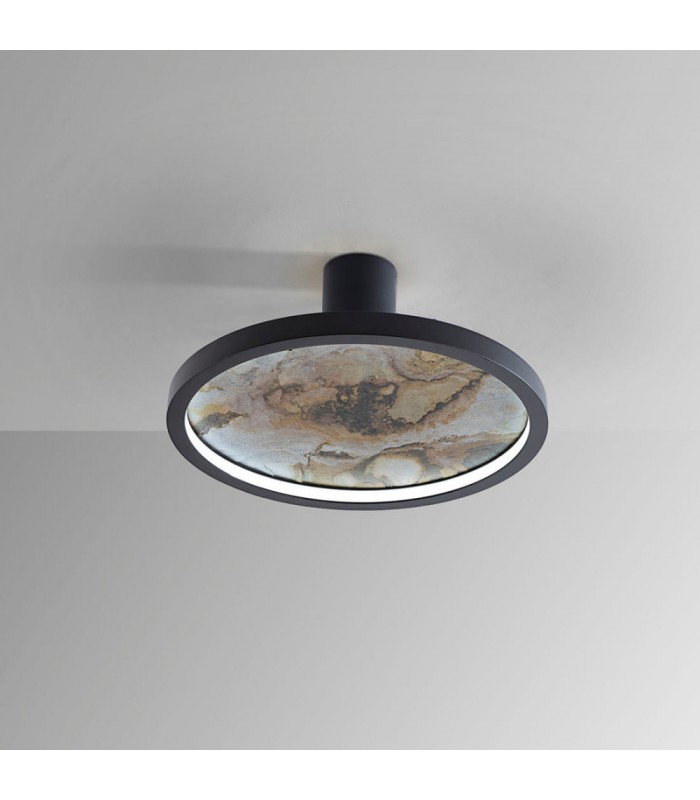 Plafón STONE NEGRO D30 24W 334Lm CCT