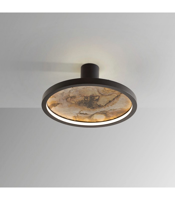 Plafón STONE NEGRO D30 24W 334Lm CCT
