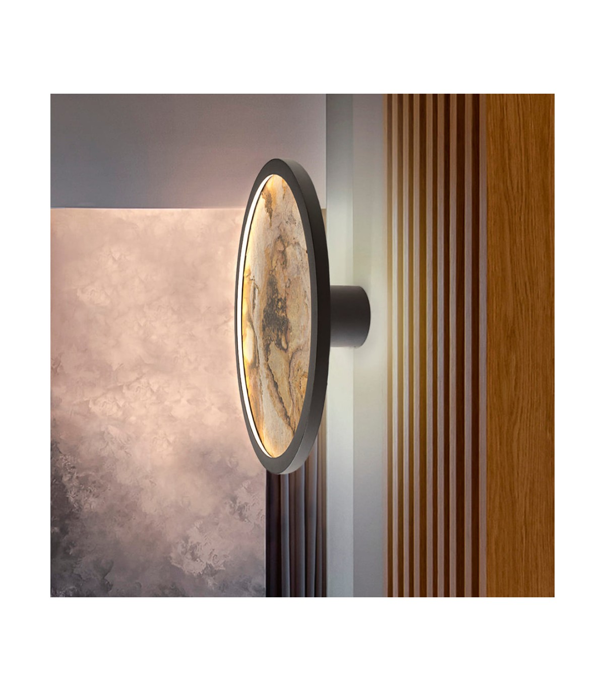 Plafón STONE NEGRO D30 24W 334Lm CCT