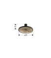 Plafón STONE NEGRO D30 24W 334Lm CCT