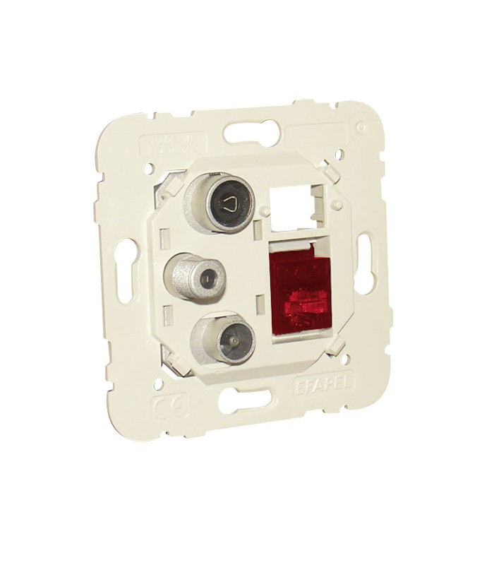Toma Múltiple R-TV-SAT-RJ45 CAT.6 UTP Estrella Mec21