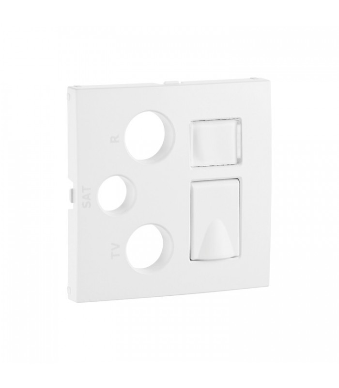 Tapa Tomas Múltiples R-TV-SAT-RJ45 / R-TV-SAT-RJ45-FO Blanco Logus 90