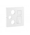 Tapa Tomas Múltiples R-TV-SAT-RJ45 / R-TV-SAT-RJ45-FO Blanco Logus 90