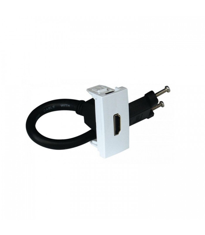 Toma HDMI con Conexión Tornillo 1 Módulo Blanco Q45