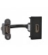 Toma HDMI con Conexión Tornillo 1 Módulo Negro Mate Q45