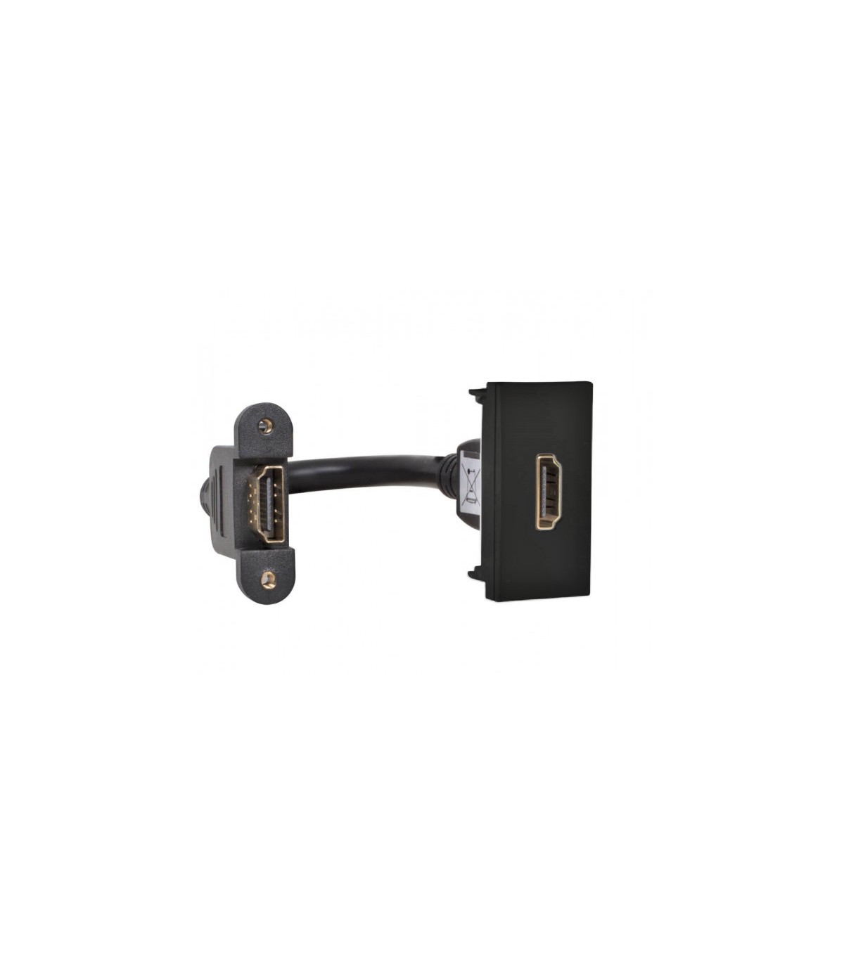 Toma HDMI con Conexión Tornillo 1 Módulo Negro Mate Q45