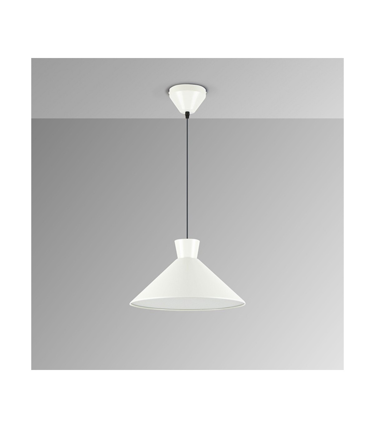 Lámpara Colgante CONO D35 1xE27 Perla Mate