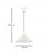 Lámpara Colgante CONO D35 1xE27 Perla Mate