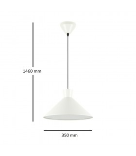 Lámpara Colgante CONO D35 1xE27 Perla Mate
