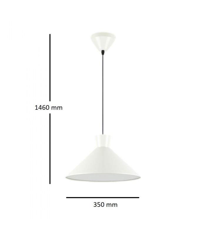 Lámpara Colgante CONO D35 1xE27 Perla Mate