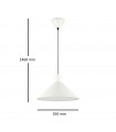 Lámpara Colgante CONO D35 1xE27 Perla Mate
