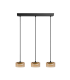 Lámpara Colgante OLAIA 3x6W GX53 1980Lm Negro/Ambar