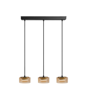 Lámpara Colgante OLAIA 3x6W GX53 1980Lm Negro/Ambar