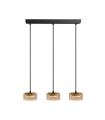 Lámpara Colgante OLAIA 3x6W GX53 1980Lm Negro/Ambar