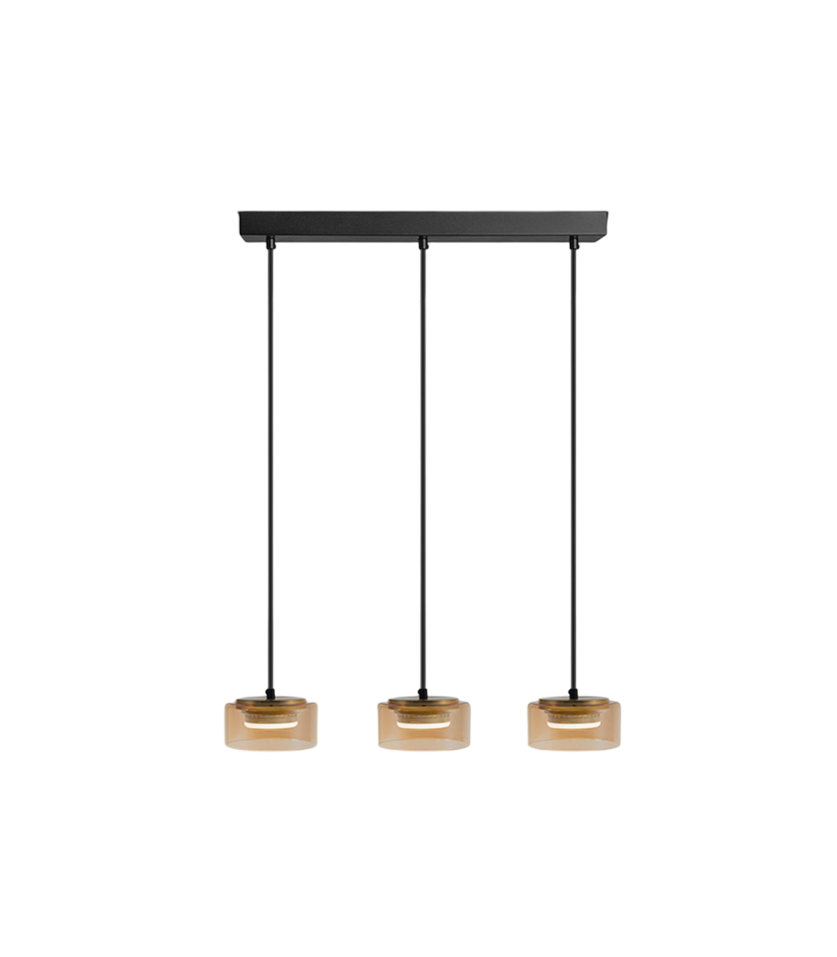 Lámpara Colgante OLAIA 3x6W GX53 1980Lm Negro/Ambar