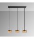 Lámpara Colgante OLAIA 3x6W GX53 1980Lm Negro/Ambar