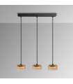 Lámpara Colgante OLAIA 3x6W GX53 1980Lm Negro/Ambar