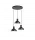 Lámpara Colgante IRIAS 3xE27 Negro/Cobre