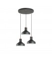 Lámpara Colgante IRIAS 3xE27 Negro/Cobre