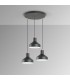 Lámpara Colgante IRIAS 3xE27 Negro/Cobre