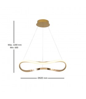 Lámpara Colgante NAOS D60 27W 1600Lm Oro Rosa
