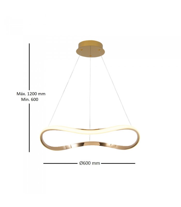 Lámpara Colgante NAOS D60 27W 1600Lm Oro Rosa