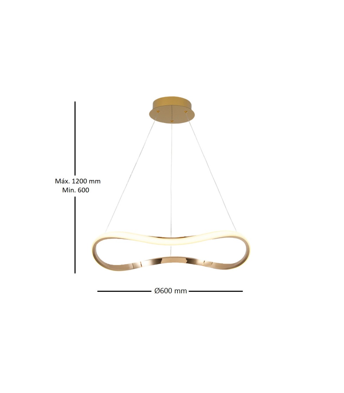 Lámpara Colgante NAOS D60 27W 1600Lm Oro Rosa