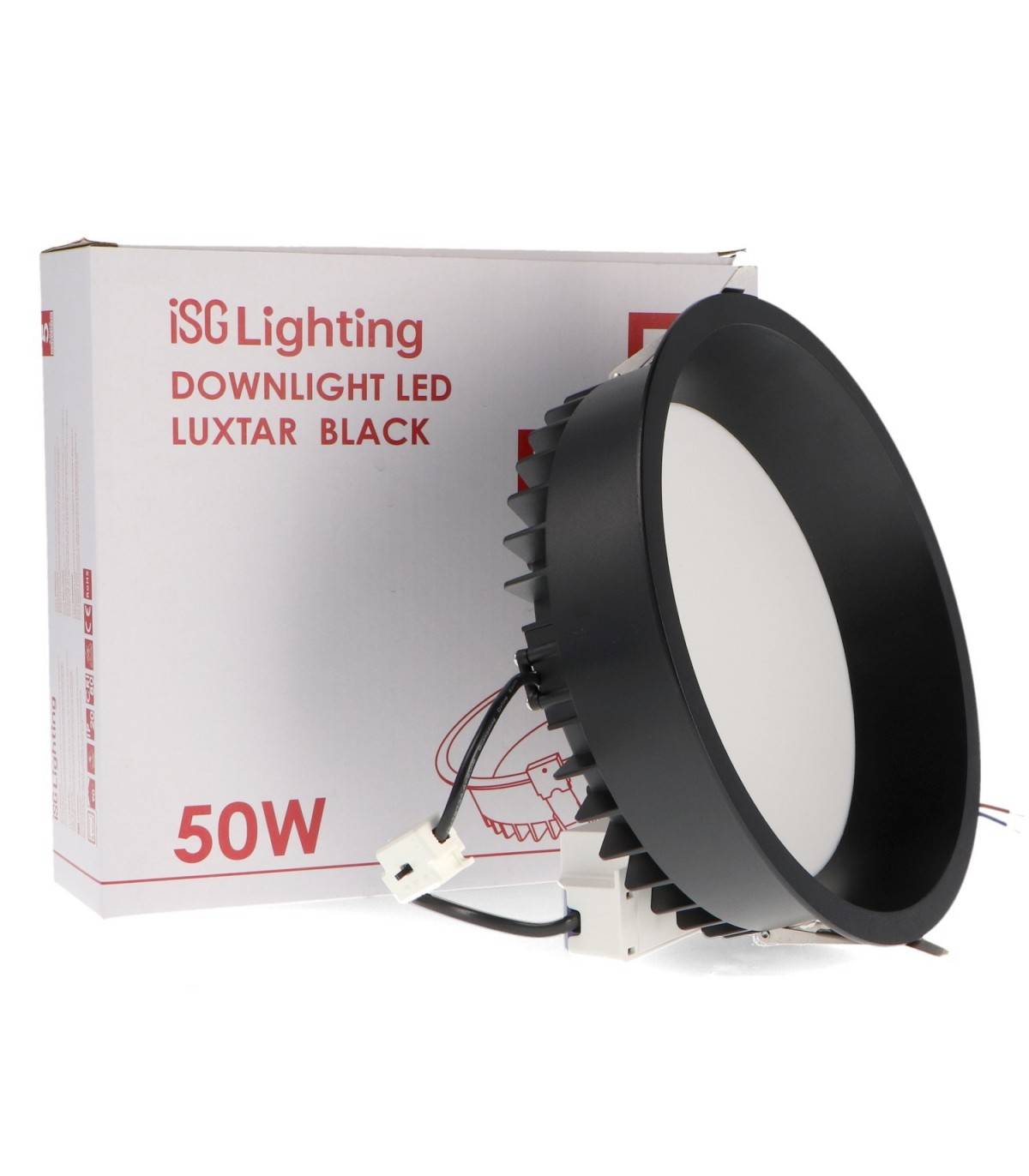 Downlight LED BLACK LUXTAR 50W 5500Lm 90º IP20 CCT