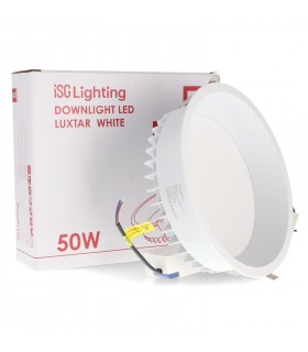 Downlight LED WHITE LUXTAR 50W 5500Lm 90º IP20 CCT
