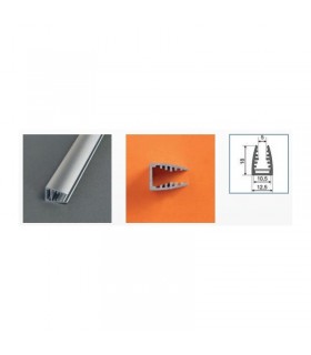 Perfil Aluminio Glass 5mm 2M 