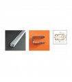Perfil Aluminio Glass 8mm 2M 