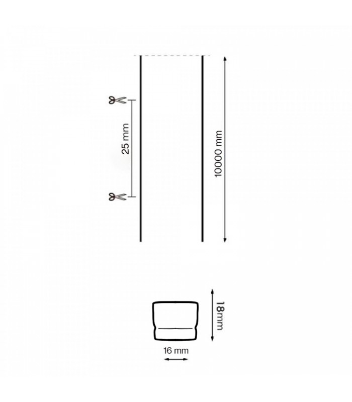 Bañador Neón LED Flexible 20W 2200Lm/M IP65 DC24V -10 Metros-